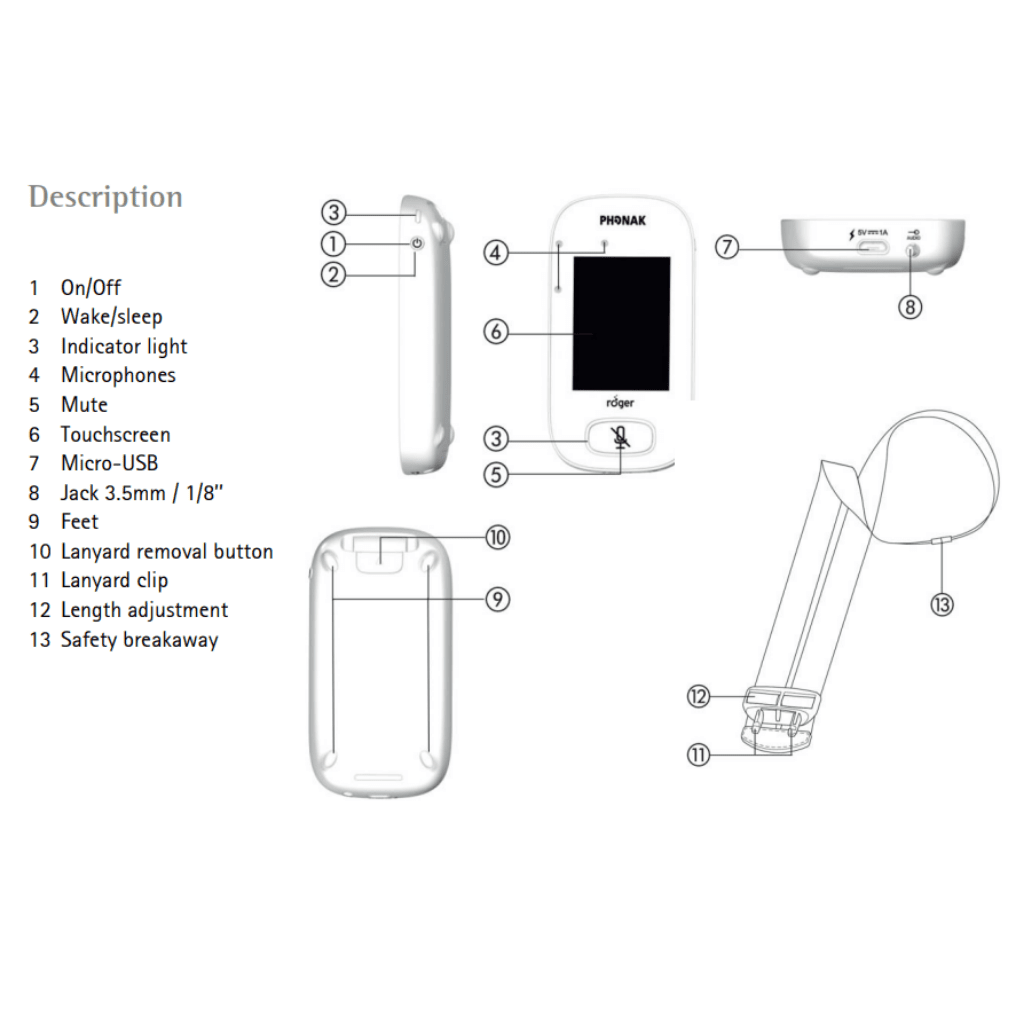 Phonak Roger SoundField Touchscreen Mic