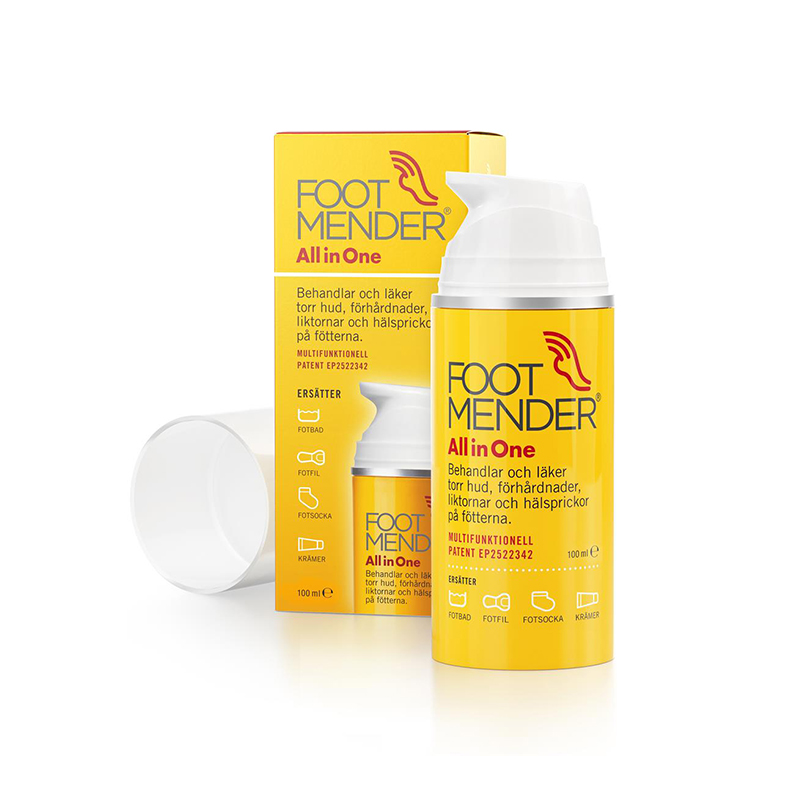 Footmender All in One - 100 ml - Multikräm för torr hud, sprickor och förhårdnad