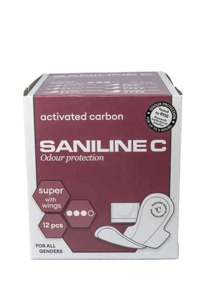 Saniline C super med vingar - Inkontinesskydd 12 pack