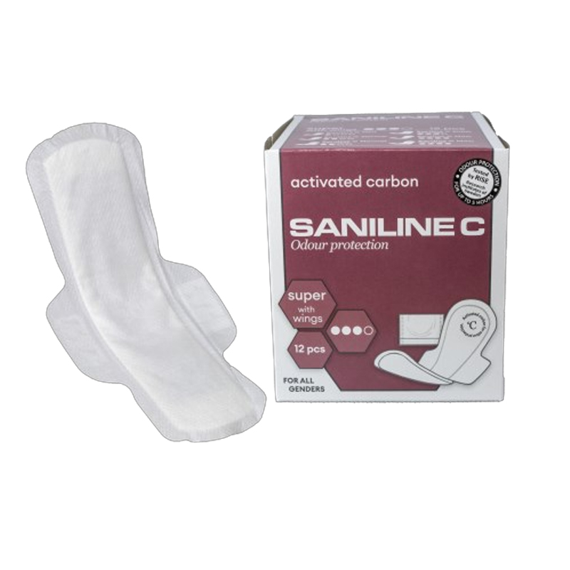 Saniline C super med vingar - Inkontinesskydd 12 pack